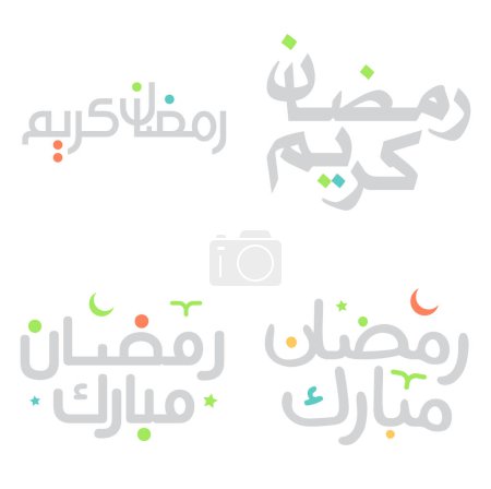 Ilustración de Caligrafía árabe Vector Ilustración para Ramadán Kareem Bendiciones y saludos. - Imagen libre de derechos