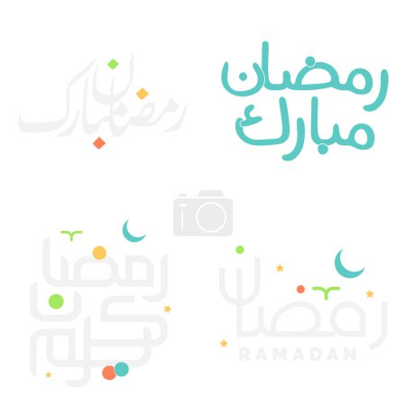 Téléchargez les illustrations : Célébrez le Mois sacré du jeûne avec l'illustration vectorielle du Ramadan Kareem en arabe. - en licence libre de droit