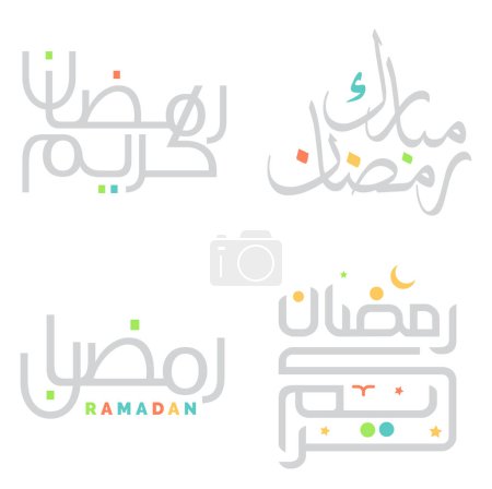 Illustration for Ramadan Kareem Vector Design with Arabic Calligraphy for Islamic Greetings. - Royalty Free Image