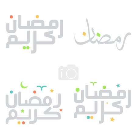 Ilustración de Elegante Ramadán Kareem Vector Ilustración con diseño de caligrafía árabe islámica. - Imagen libre de derechos