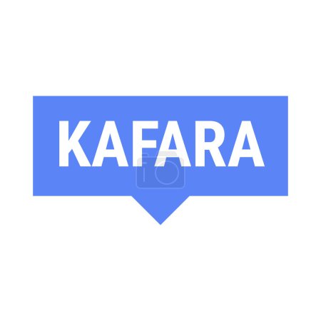Illustration for Kafara Blue Vector Callout Banner with Information on Making Up Missed Fast Days - Royalty Free Image