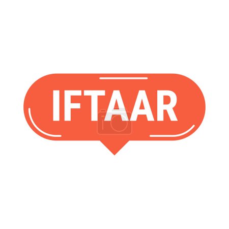 Téléchargez les illustrations : Célébrez Iftaar avec de délicieuses recettes et des repas nutritifs. Bannière d'appel vectoriel rouge - en licence libre de droit