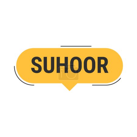 Ilustración de Suhoor Essentials Consejos y trucos para un Ramadán Saludable. Naranja Vector Callout Banner - Imagen libre de derechos
