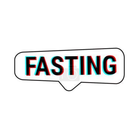 Illustration for Fasting Made Easy Learn the Best Tips and Tricks for Ramadan. White Vector Callout Banner - Royalty Free Image