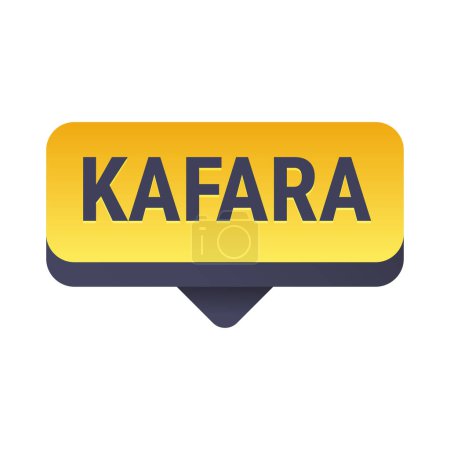 Ilustración de Banner de llamada vectorial amarillo Kafara con información sobre cómo recuperar días de ayuno perdidos - Imagen libre de derechos