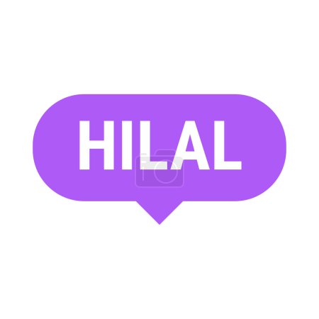 Téléchargez les illustrations : Bannière d'appel vectorielle pourpre d'observation Hilal avec des informations sur le croissant de lune - en licence libre de droit