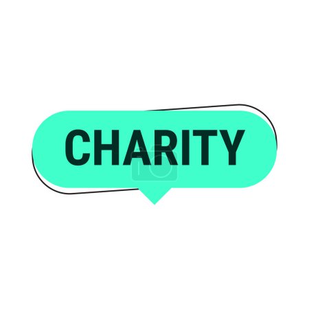 Illustration for Charity and Generosity turquoise Vector Callout Banner with Reminder to Give During Ramadan - Royalty Free Image