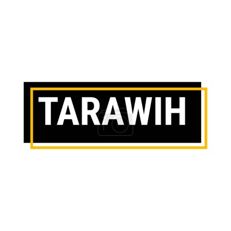 Illustration for Tarawih Guide Black Vector Callout Banner with Tips for a Fulfilling Ramadan Experience - Royalty Free Image