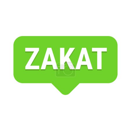 Téléchargez les illustrations : Zakat a expliqué la bannière d'appel de vecteur vert avec des informations sur le don à un organisme de bienfaisance pendant le Ramadan - en licence libre de droit