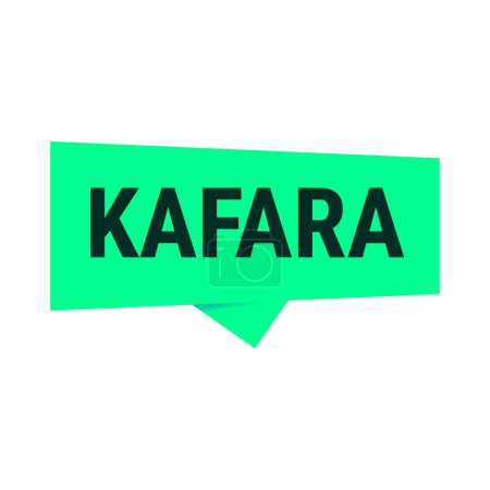Ilustración de Banner de llamada vectorial verde de Kafara con información sobre cómo recuperar días de ayuno perdidos - Imagen libre de derechos