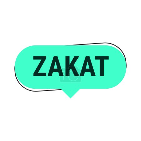 Ilustración de Zakat Explicó Banner de Llamada de Vector Turquesa con Información sobre Dar a la Caridad Durante el Ramadán - Imagen libre de derechos