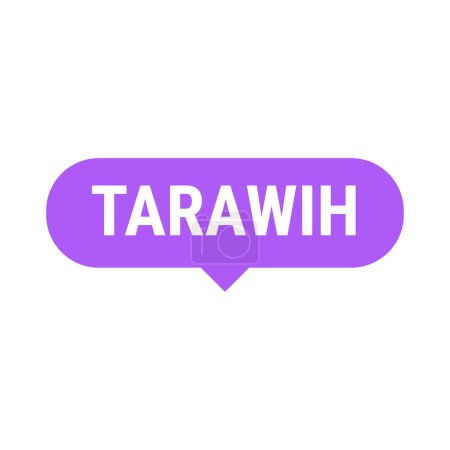 Illustration for Tarawih Guide Purple Vector Callout Banner with Tips for a Fulfilling Ramadan Experience - Royalty Free Image