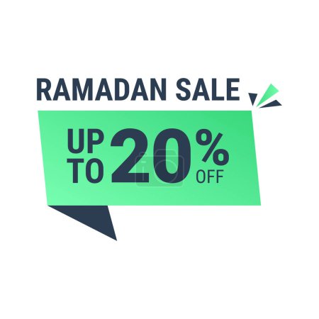 Ilustración de Ramadán Super Venta Obtener hasta 20% De descuento en Banner de fondo punteado - Imagen libre de derechos