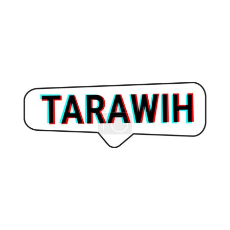 Illustration for Tarawih Guide White Vector Callout Banner with Tips for a Fulfilling Ramadan Experience - Royalty Free Image