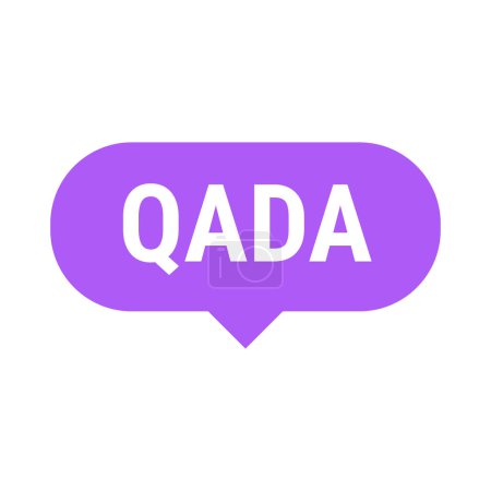 Illustration for Qada Purple Vector Callout Banner with Information on Making Up Missed Fast Days - Royalty Free Image