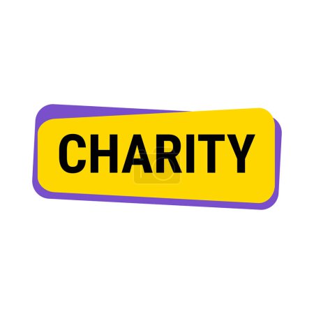 Illustration for Charity and Generosity Yellow Vector Callout Banner with Reminder to Give During Ramadan - Royalty Free Image