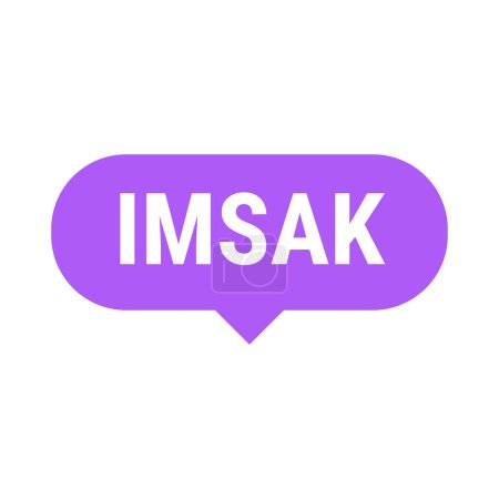 Ilustración de IMSAK Reminder Purple Vector Callout Banner para ayudarle a iniciar su ayuno a tiempo - Imagen libre de derechos