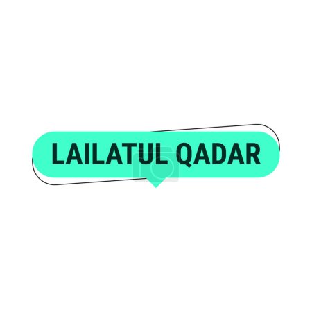 Téléchargez les illustrations : Bannière d'appel vectoriel turquoise Lailatul Qadr avec des informations sur la nuit du pouvoir au Ramadan - en licence libre de droit