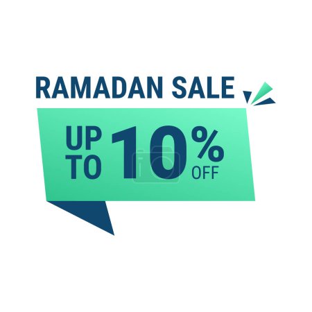 Téléchargez les illustrations : Ramadan Super Vente Obtenez Jusqu'à 10 % Off sur fond pointillé Bannière - en licence libre de droit