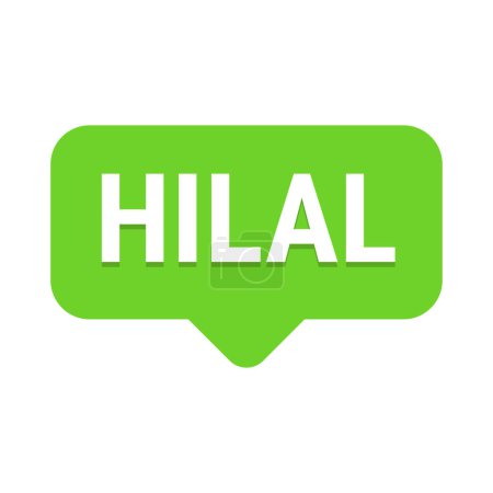 Téléchargez les illustrations : Bannière d'appel vectorielle verte d'observation Hilal avec des informations sur le croissant de lune - en licence libre de droit