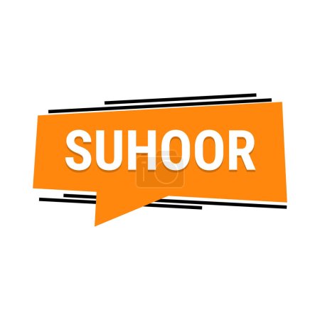 Ilustración de Suhoor Essentials Consejos y trucos para un Ramadán Saludable. Naranja Vector Callout Banner - Imagen libre de derechos