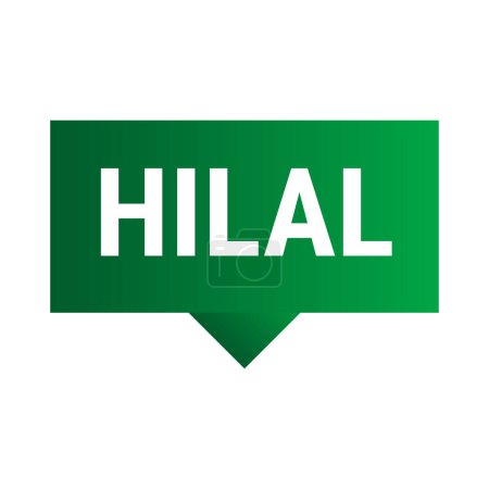 Téléchargez les illustrations : Hilal Observation Bannière d'appel vectoriel vert foncé avec des informations sur le croissant de lune - en licence libre de droit