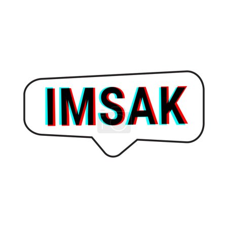 Ilustración de IMSAK Reminder White Vector Callout Banner para ayudarle a iniciar su ayuno a tiempo - Imagen libre de derechos