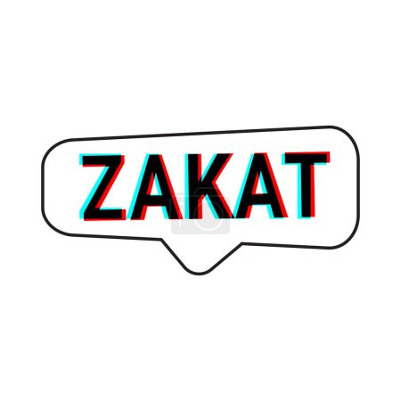 Téléchargez les illustrations : Bannière d'appel de vecteur blanc expliquée par Zakat avec des informations sur le don à un organisme de bienfaisance pendant le Ramadan - en licence libre de droit