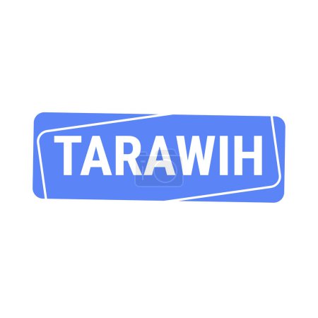Illustration for Tarawih Guide Blue Vector Callout Banner with Tips for a Fulfilling Ramadan Experience - Royalty Free Image