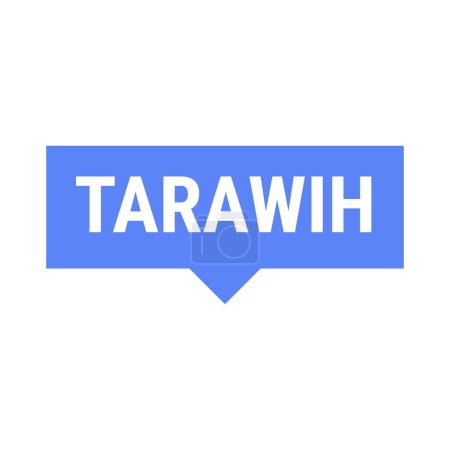 Illustration for Tarawih Guide Blue Vector Callout Banner with Tips for a Fulfilling Ramadan Experience - Royalty Free Image