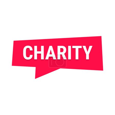 Illustration for Charity and Generosity Red Vector Callout Banner with Reminder to Give During Ramadan - Royalty Free Image