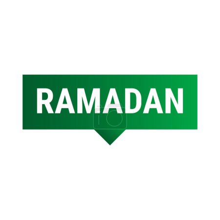 Ilustración de Ramadan Kareem Dark Green Vector Callout Banner con Luna y Tipografía Árabe - Imagen libre de derechos