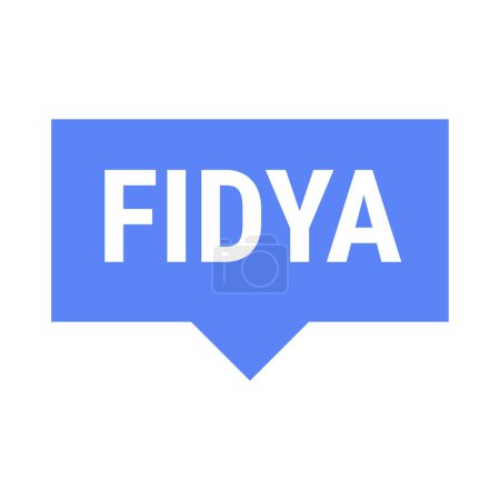 Téléchargez les illustrations : Bannière d'appel Fidya Blue Vector avec des informations sur les dons et l'isolement pendant le Ramadan - en licence libre de droit