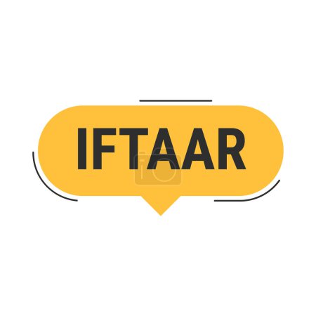 Ilustración de Celebra Iftaar con Deliciosas Recetas y Comidas Nutritivas. Naranja Vector Callout Banner - Imagen libre de derechos