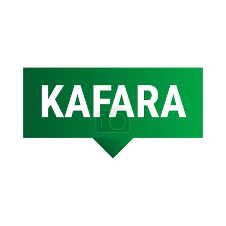 Illustration for Kafara Dark Green Vector Callout Banner with Information on Making Up Missed Fast Days - Royalty Free Image
