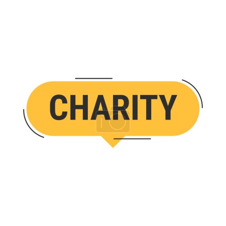 Illustration for Charity and Generosity Orange Vector Callout Banner with Reminder to Give During Ramadan - Royalty Free Image