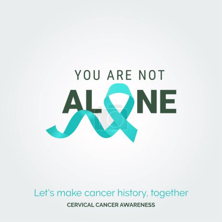 Photo for Strength in Unity Cervical Cancer with Vibrant Vector Background - Royalty Free Image