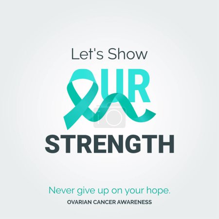 Illustration for Strength in Art. Vector Background Ovarian Cancer - Royalty Free Image