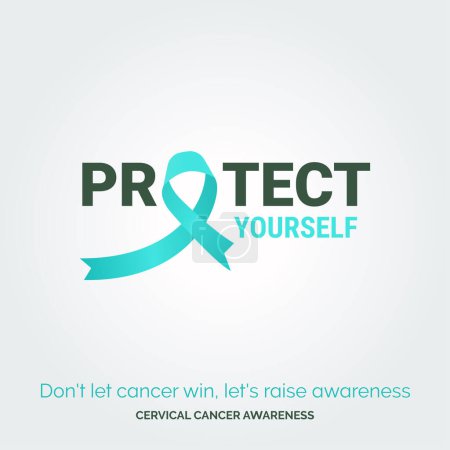 Illustration for Unite for Cervical Health Awareness with Vector Background Posters - Royalty Free Image