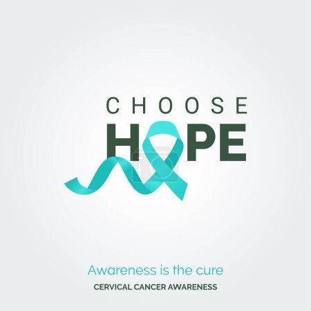 Illustration for Strength in Unity Fight Cervical Cancer with Vector Background Posters - Royalty Free Image