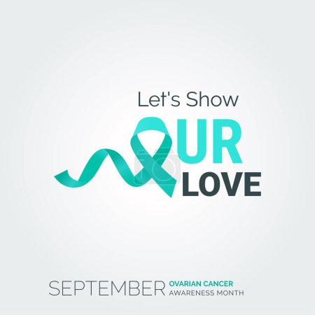 Illustration for Radiate Hope in Vector Background. Ovarian Cancer Campaign - Royalty Free Image