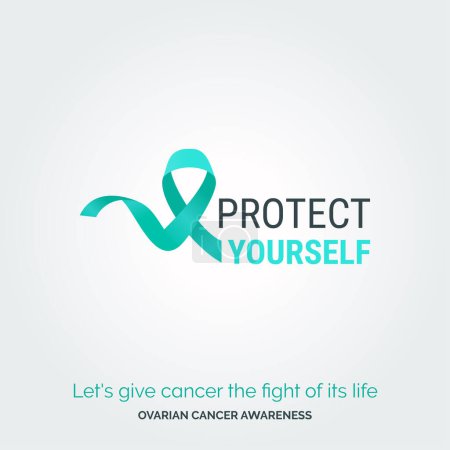 Illustration for Radiate Awareness. Ovarian Health Campaign Posters - Royalty Free Image