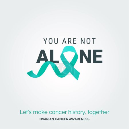 Illustration for Radiate Resilience. Ovarian Cancer Awareness Drive - Royalty Free Image
