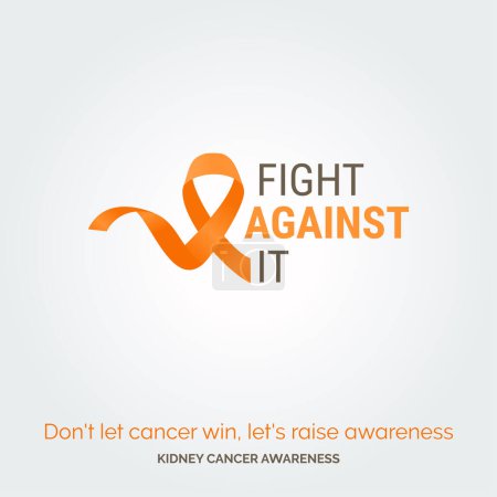 Illustration for Unite for a Cause Vector Background Kidney Cancer Awareness - Royalty Free Image