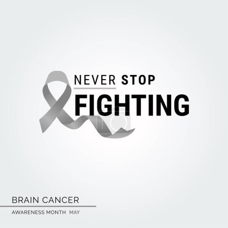 Illustration for Triumph Over Brain Cancer Awareness Design - Royalty Free Image