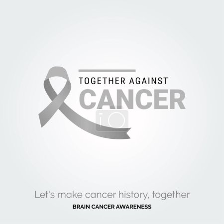 Illustration for Together We Create Awareness Brain Cancer - Royalty Free Image