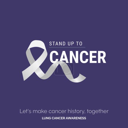 Ilustración de Radiar la curación. Información sobre vectores Campaña contra el cáncer de pulmón - Imagen libre de derechos