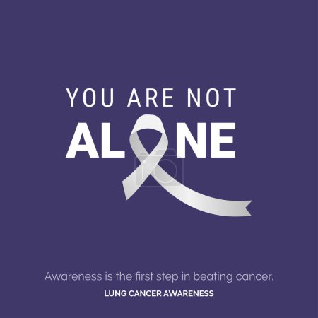 Illustration for Creative Path to Lung Cancer Awareness. Vector Background Drive - Royalty Free Image