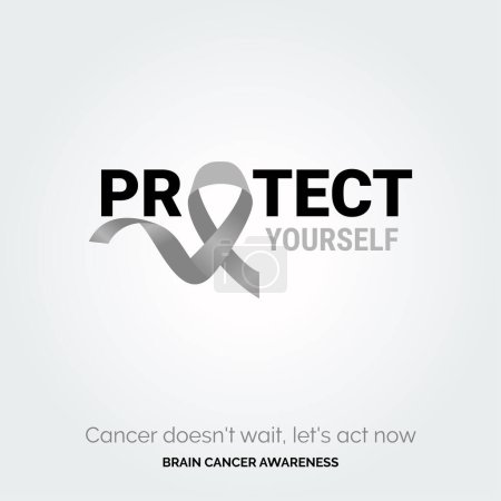 Illustration for Join the Creative Fight Brain Cancer Awareness - Royalty Free Image