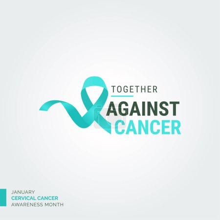 Illustration for Artistic Path to Cervical Cancer Awareness with Vector Background Posters - Royalty Free Image